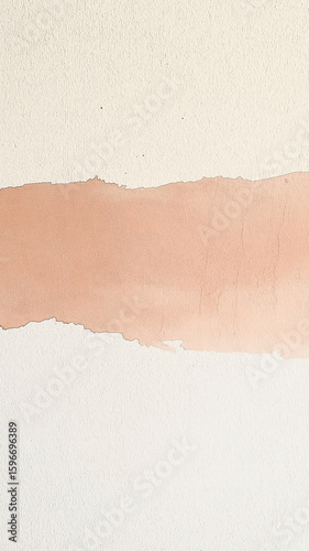 Abstract Minimalist Background With Torn Paper Effect In Neutral Beige Tones