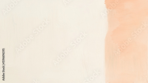 Minimalist Horizontal Background With A Soft Peach Watercolor Edge On The Right