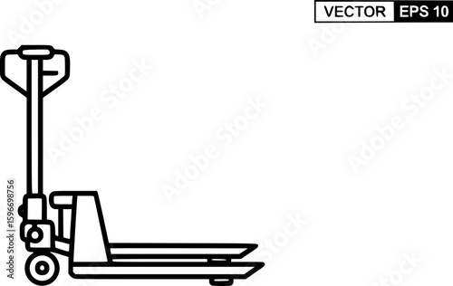 Minimalist pallet jack icon design
