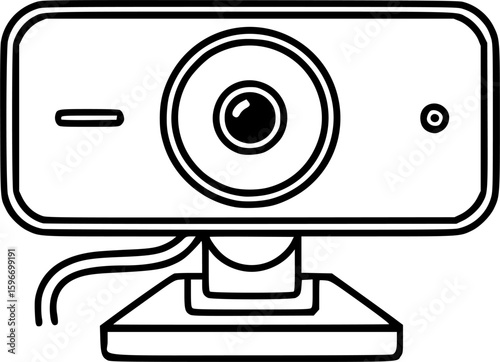 Outline icon of gaming webcam
