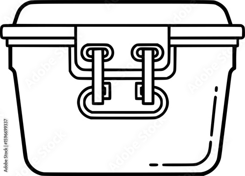 Vector icon of snap closure container
