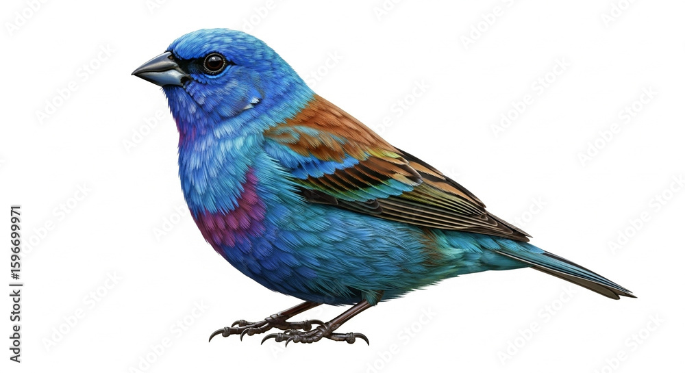 Obraz premium blue bird isolated on white background