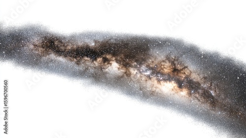 Milky Way Galaxy Detailed Image Showing Stars Dust and Gas in Brown White and Grey