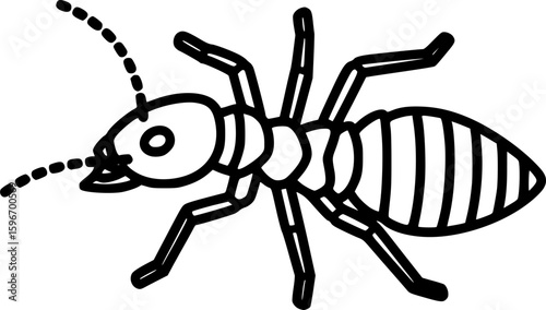 Termite outline icon vector
