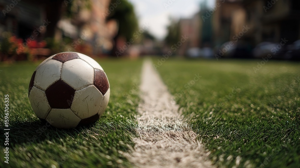 Obraz premium soccer ball on the grass