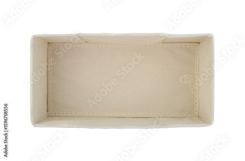 New textile box isolated on white.