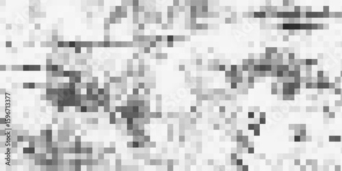 Disco ball silver pattern. Grey square mosaic backdrop. Night club metallic background with mirror foil texture. vintage abstract shining grayscale halftone wallpaper.
