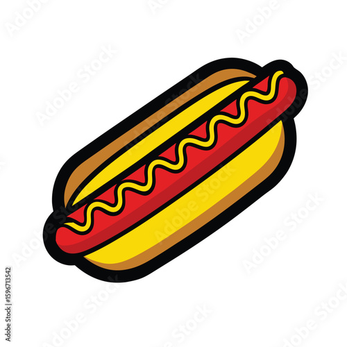 hot dog Silhouette vector illustration