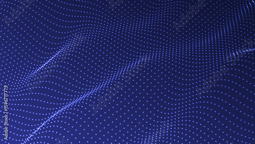 Abstract digital wave of particles. Futuristic point wave. Technology background vector. Vector illustration	