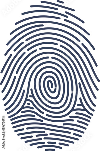Fingerprint identification unique identity personal data security concept