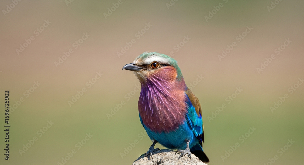 Fototapeta premium lilac breasted roller on the branch