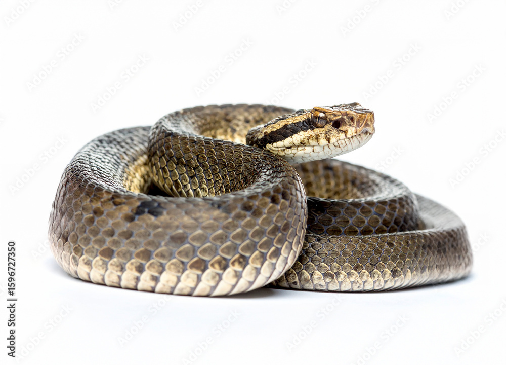 Obraz premium Vipera isolata su sfondo bianco