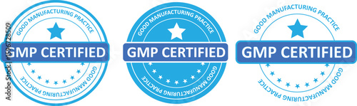 GMP Certification Icons for Verified Manufacturing and Safe Products