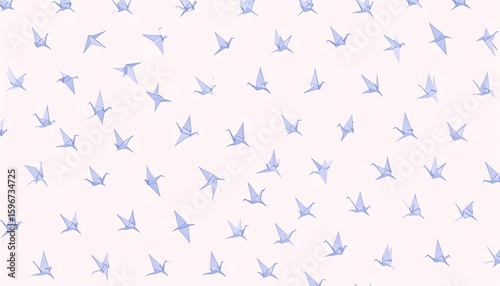 Light purple origami cranes pattern
