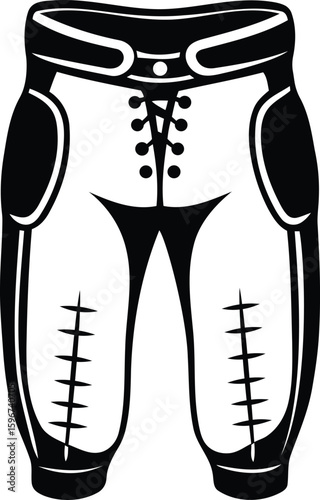 Creative and high quality football pants vector illustration, football pants editable vector icon design, Vintage football pants vector art