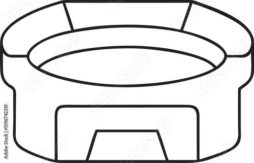 Editable Stadium vector icon illustration, Sport Stadium line art vector, Stadium isolated vector design
