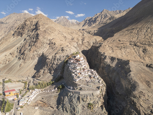 Diskit Gompa monastery in scenic Nubra Valley, India