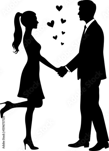 Wallpaper Mural Romantic Couple love, romance, Floral vector art Torontodigital.ca