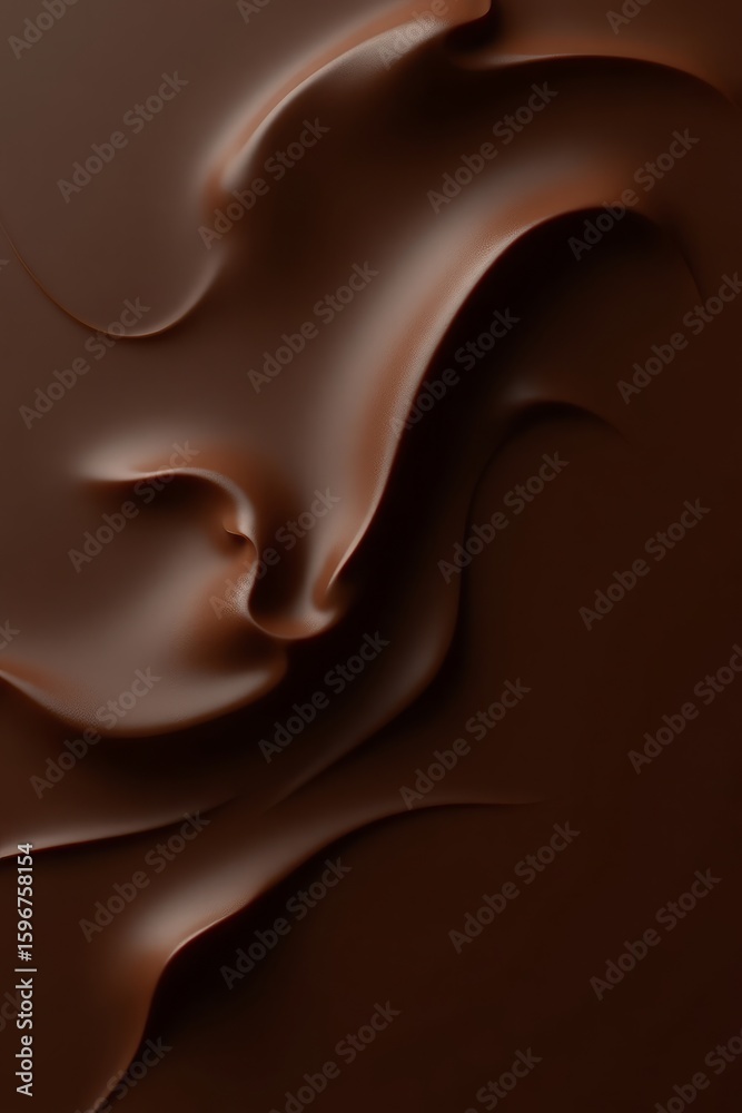 Naklejka premium Gourmet Chocolate Dessert with Fruit Candy Topping 