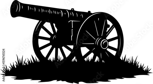  Vintage War Cannon vector graphcis