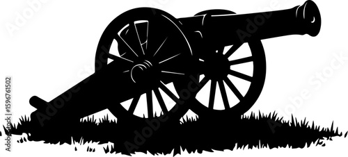  Vintage War Cannon vector graphcis