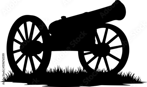  Vintage War Cannon vector graphcis