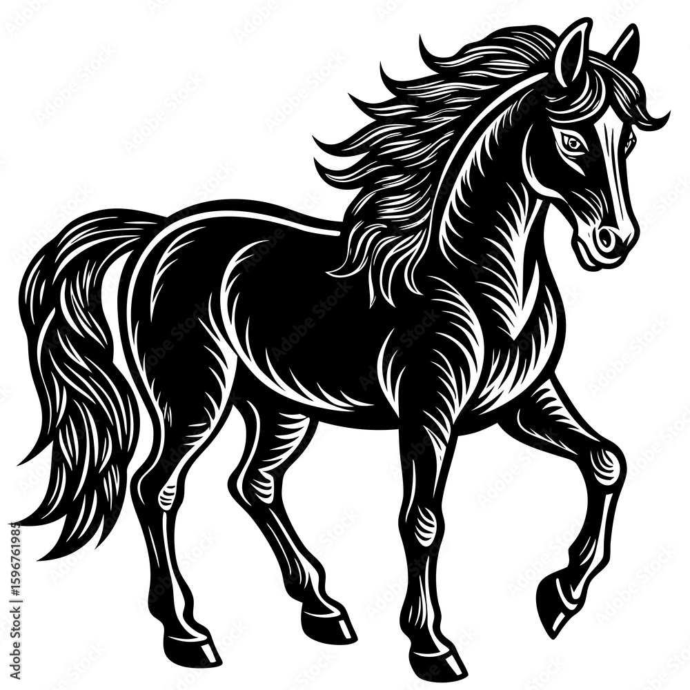Obraz premium horse vector illustration