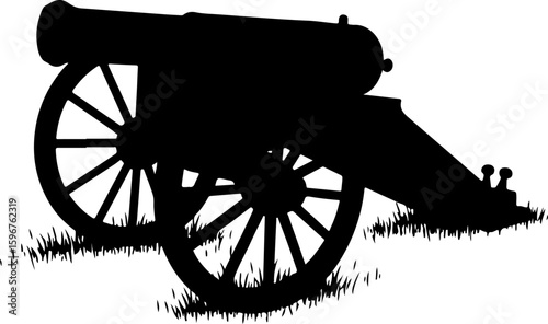  Vintage War Cannon vector graphcis