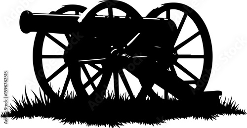  Vintage War Cannon vector graphcis