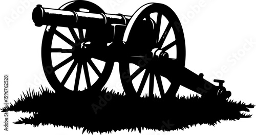  Vintage War Cannon vector graphcis