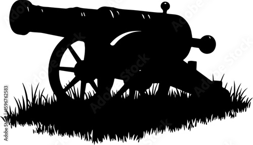 Vintage War Cannon vector graphcis