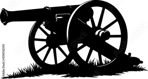  Vintage War Cannon vector graphcis