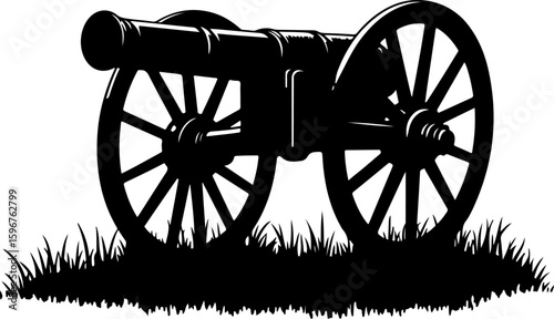  Vintage War Cannon vector graphcis