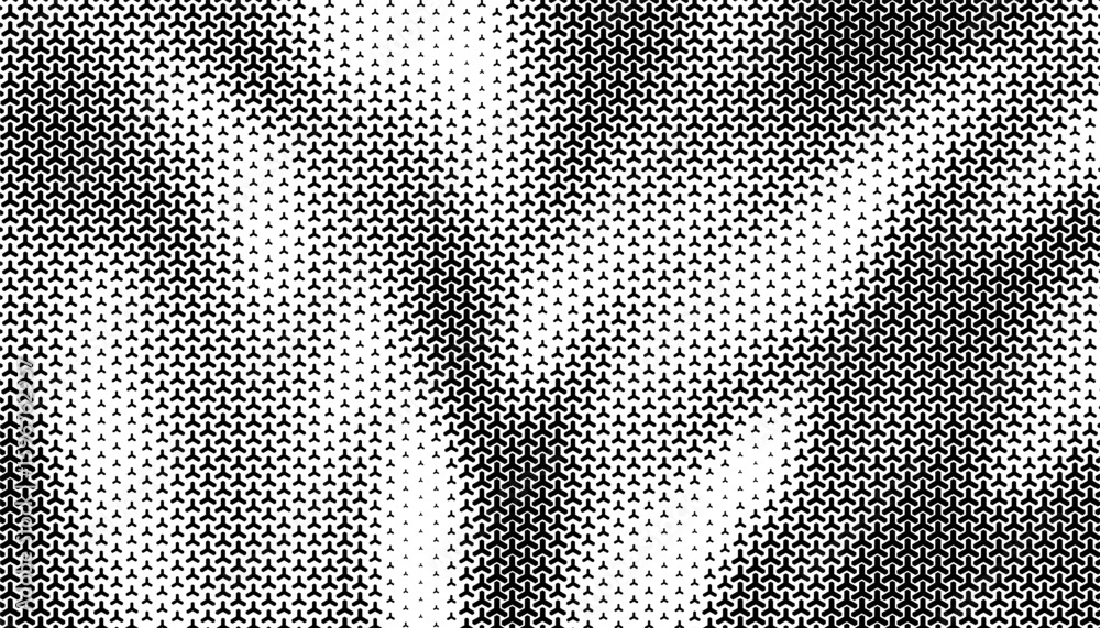 Black and white abstract geometric pattern with halftone effect for sporty background and jersey design. Fully editable vector element. Vector Format Illustration 