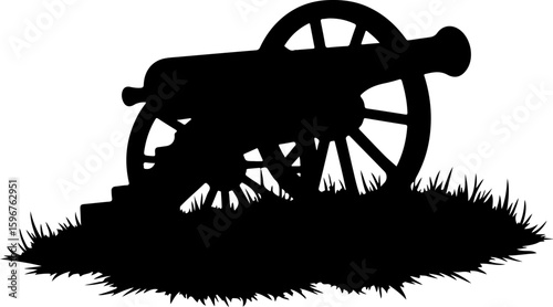  Vintage War Cannon vector graphcis