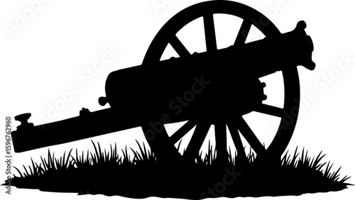  Vintage War Cannon vector graphcis