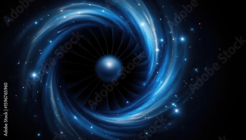 Cosmic swirl phenomenon outer space digital art dark environment abstract view
