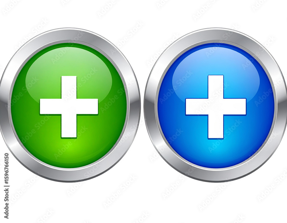 Obraz premium Untitled design - 3D Glossy Zoom Control Buttons PNG