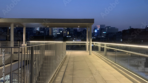 building station in the night