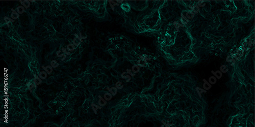 Abstract dark, background featuring intricate, organic, vein-like patterns in deep green tones. Glowing biological structures or tangled neural networks with subtle lighting and shadow depth.