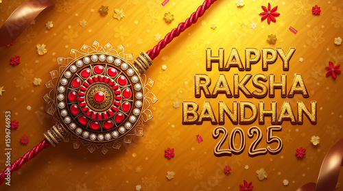 raksha bandhan 2025 poster with minimalistic elements
