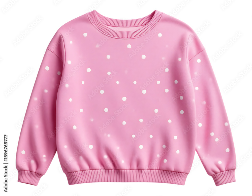 Obraz premium Pink Polka Dot Sweatshirt
