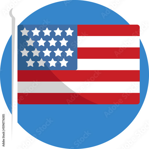 A patriotic symbol representing national pride and freedom.