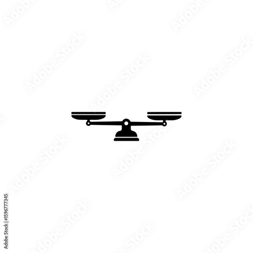 Scales icon flat vector design. 