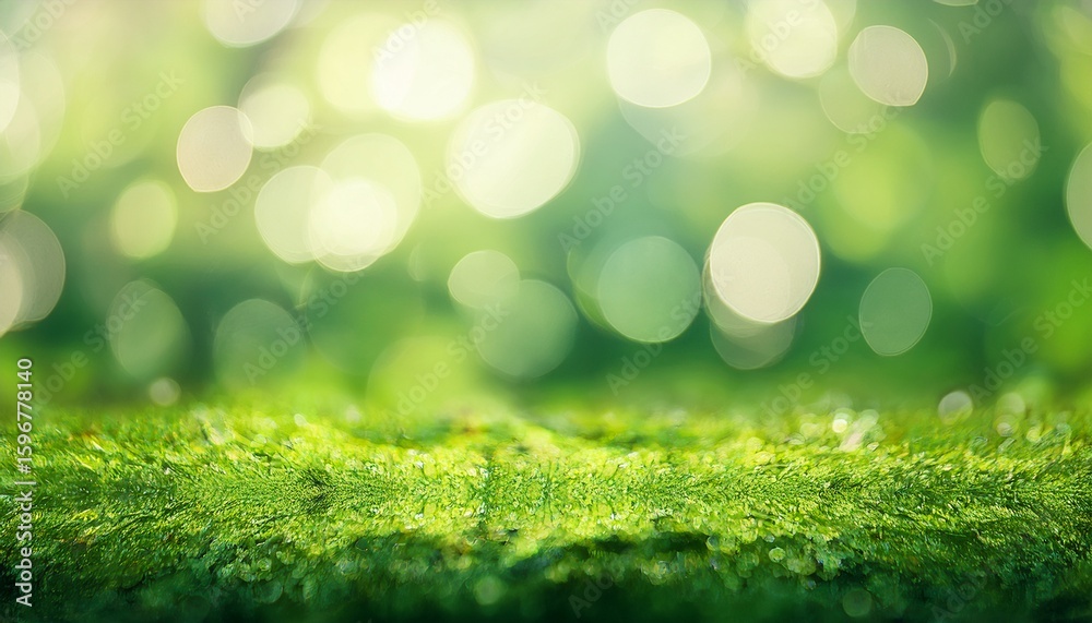 Obraz premium green bokeh abstract background blurred nature zen texture