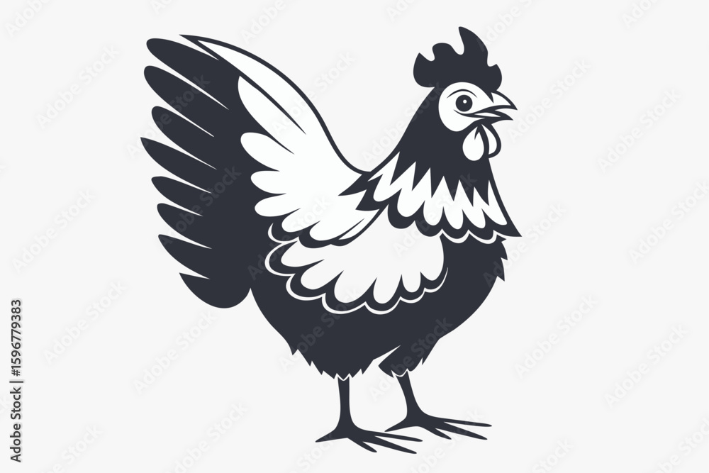 Fototapeta premium rooster isolated on white background