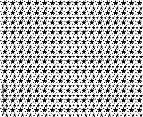 Seamless pattern with black stars on a white background. Festive pattern with stars. Vector illustration.