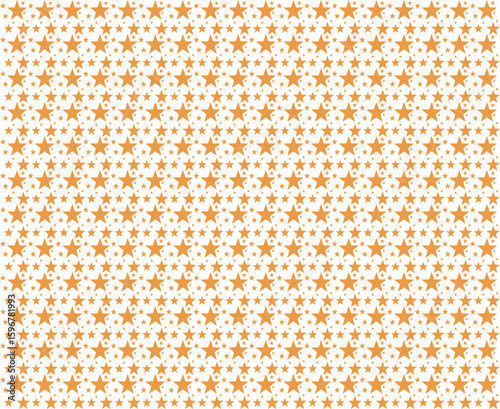 Seamless pattern with golden stars on a white background. Festive pattern with stars. Vector illustration.
