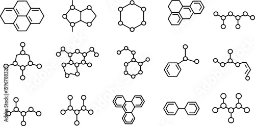 Various chemical molecular structures and diagrams chemistry organic