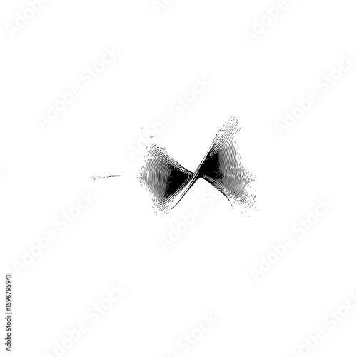 A simple black curved line extending from the upper left to the lower right on a white background area